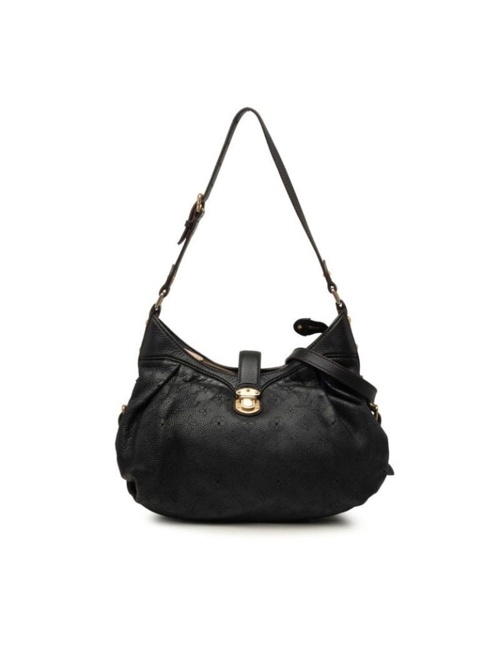 Louis Vuitton Monogram Mahina XS Crossbody Shoulder Bag Noir Black Leather